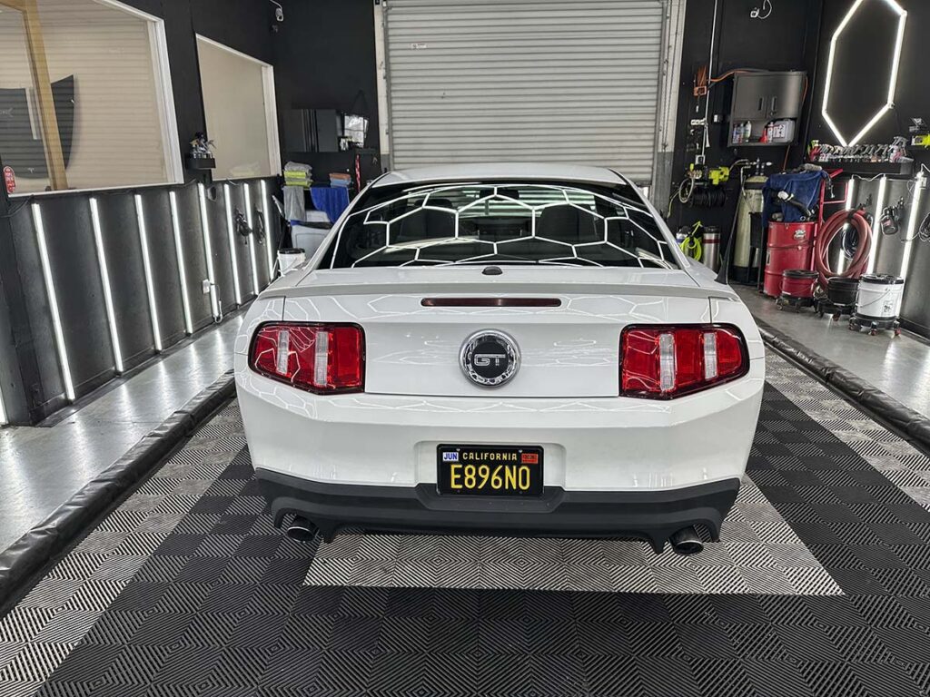 White 2012 Ford Mustang GT full detail