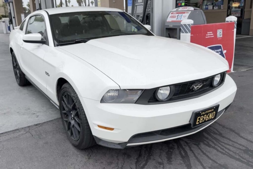 My 2012 Ford Mustang GT with foggy and hazy headlights damaged from the sun